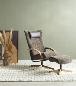 DELTA JIVE WOOD Fåtölj inklusive pall